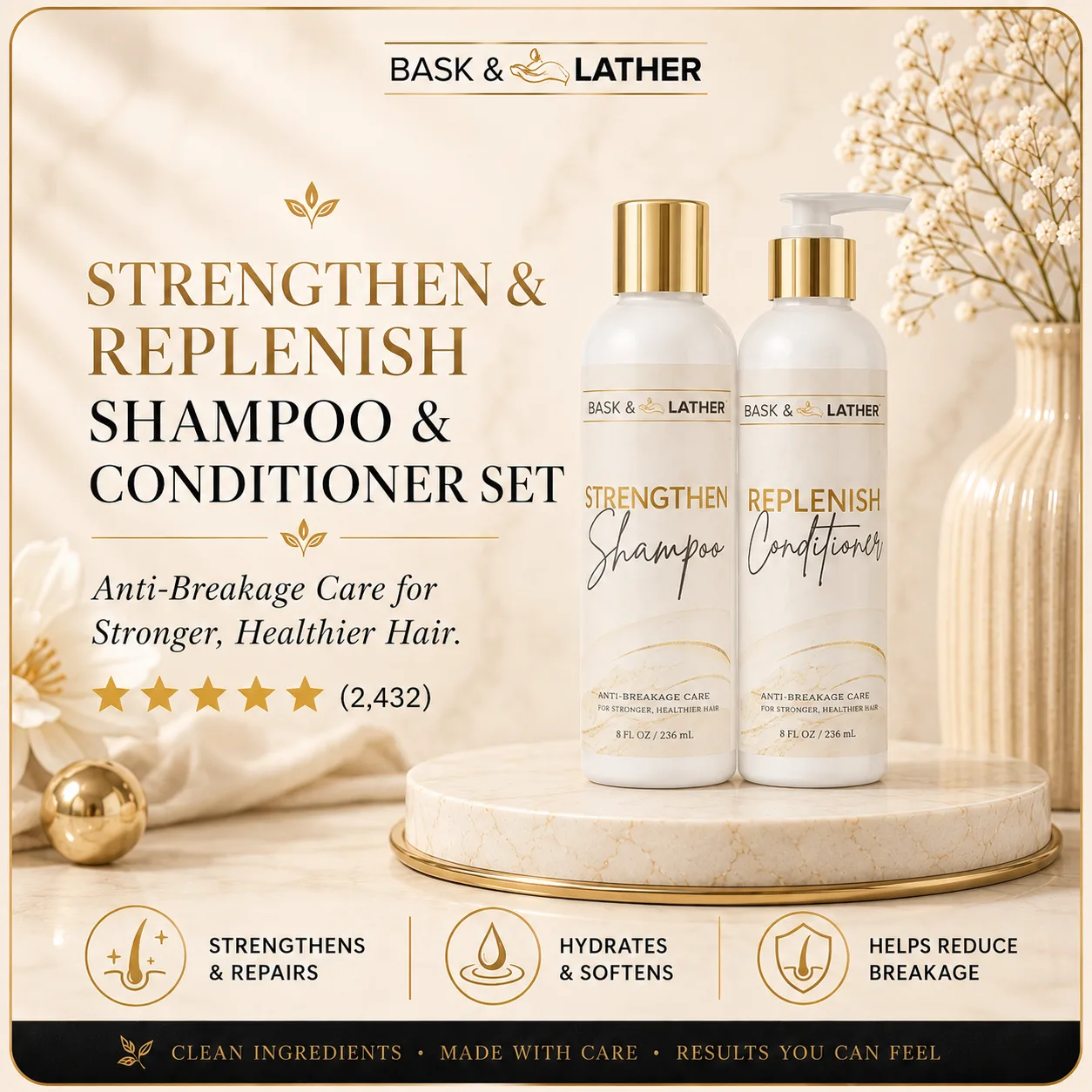 Strengthen & Replenish Shampoo & Conditioner Set